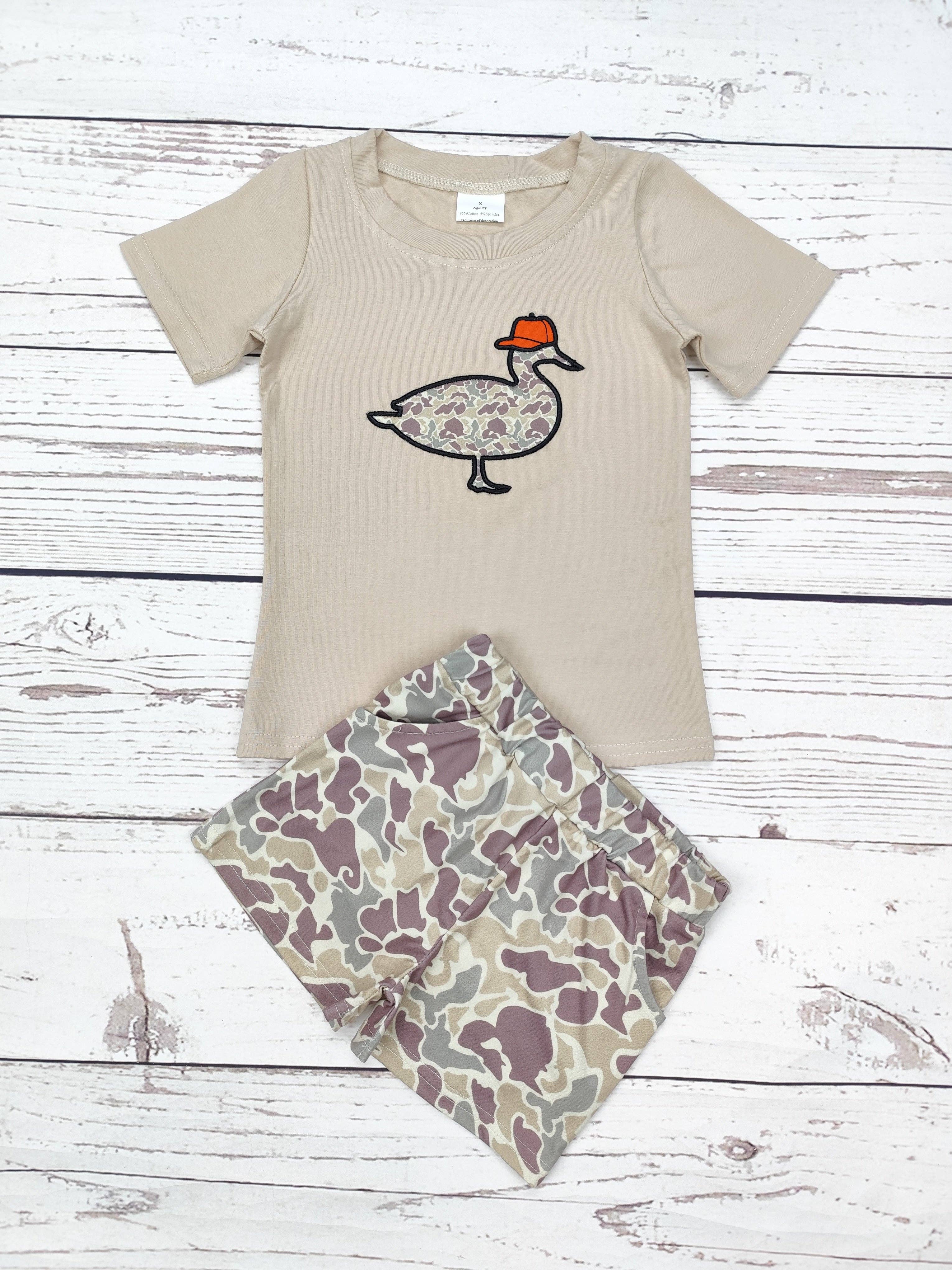 Boys Camouflage Duck Short Set