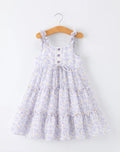 Floral Ruffle Bow Spaghetti Strap Dress