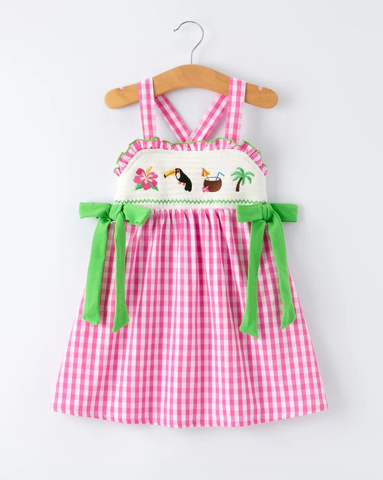 Tropical Embroidered Dress