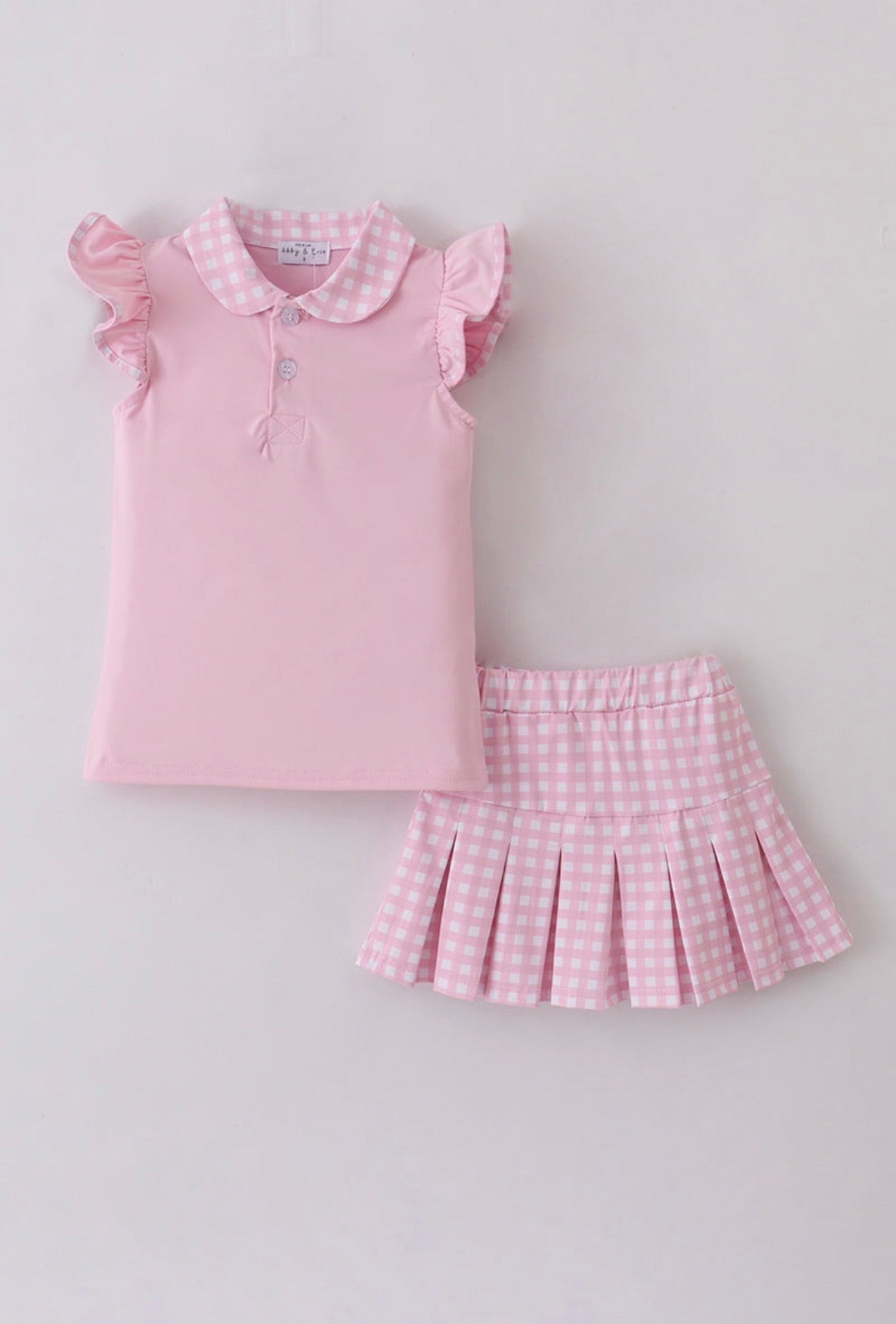 Pink Active Ruffle Skorts Set