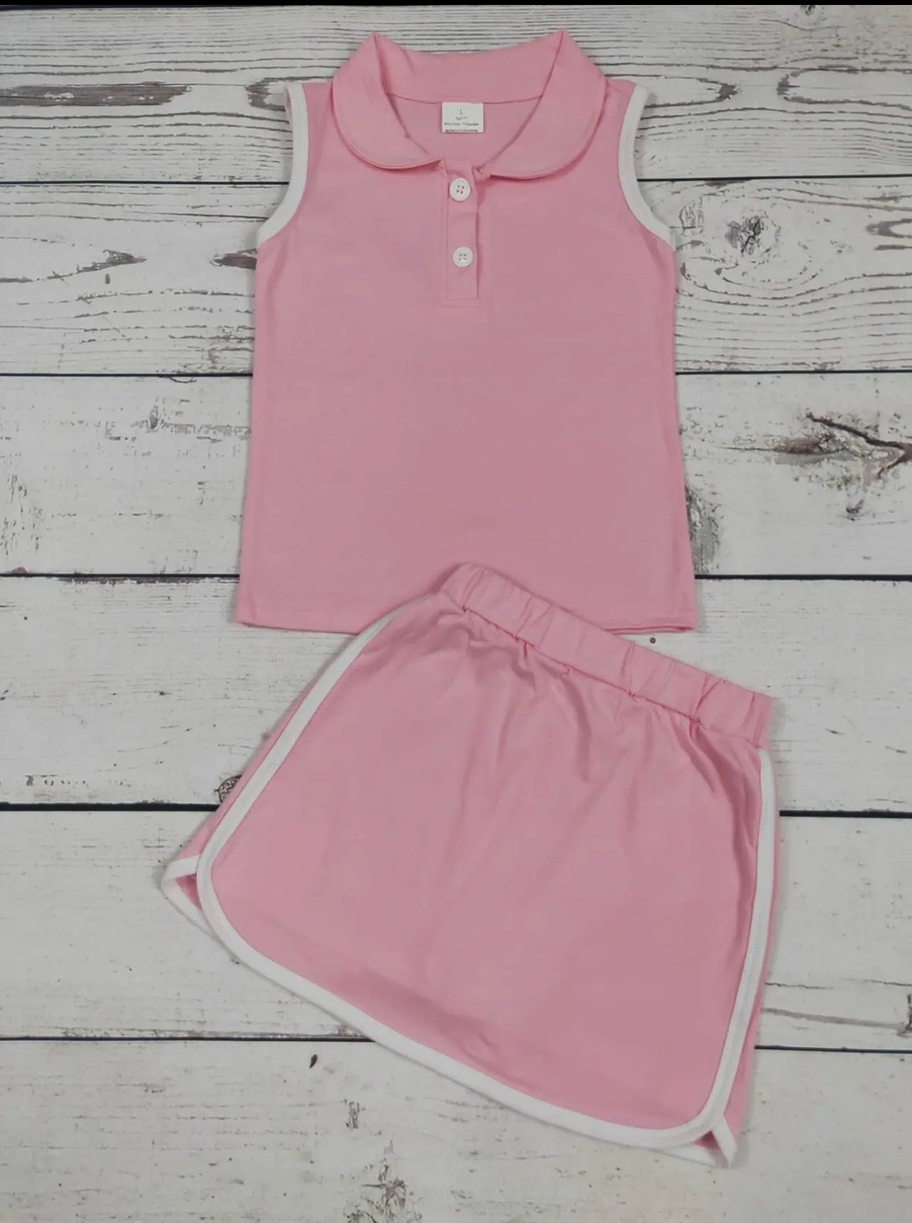 Girls Pink Skirt Set
