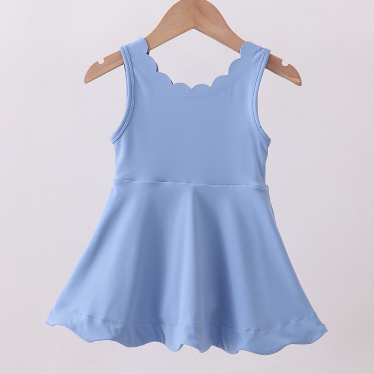 Blue Active Scalloped Dress