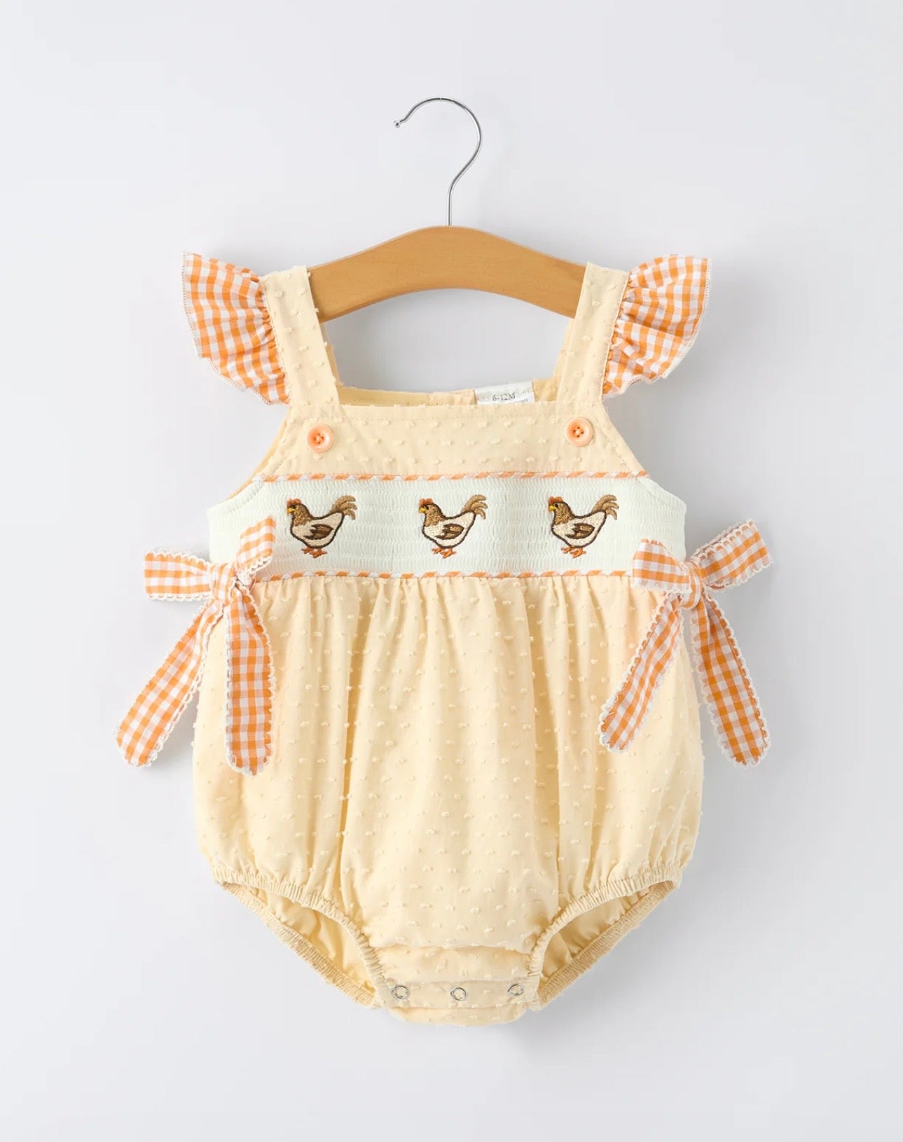 Farm Chicken Smocked Bubble
