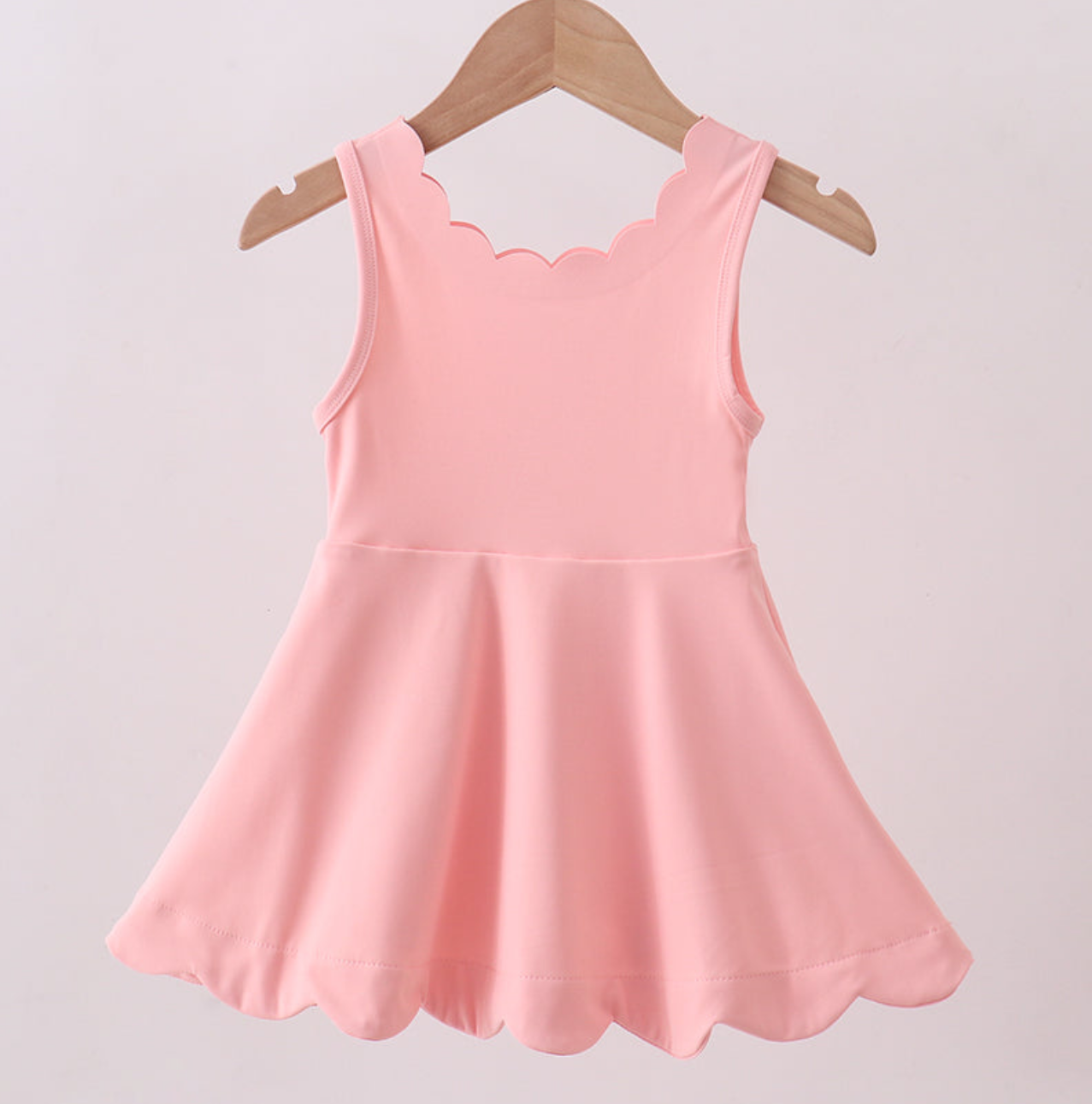 Pink Active Scalloped Dress