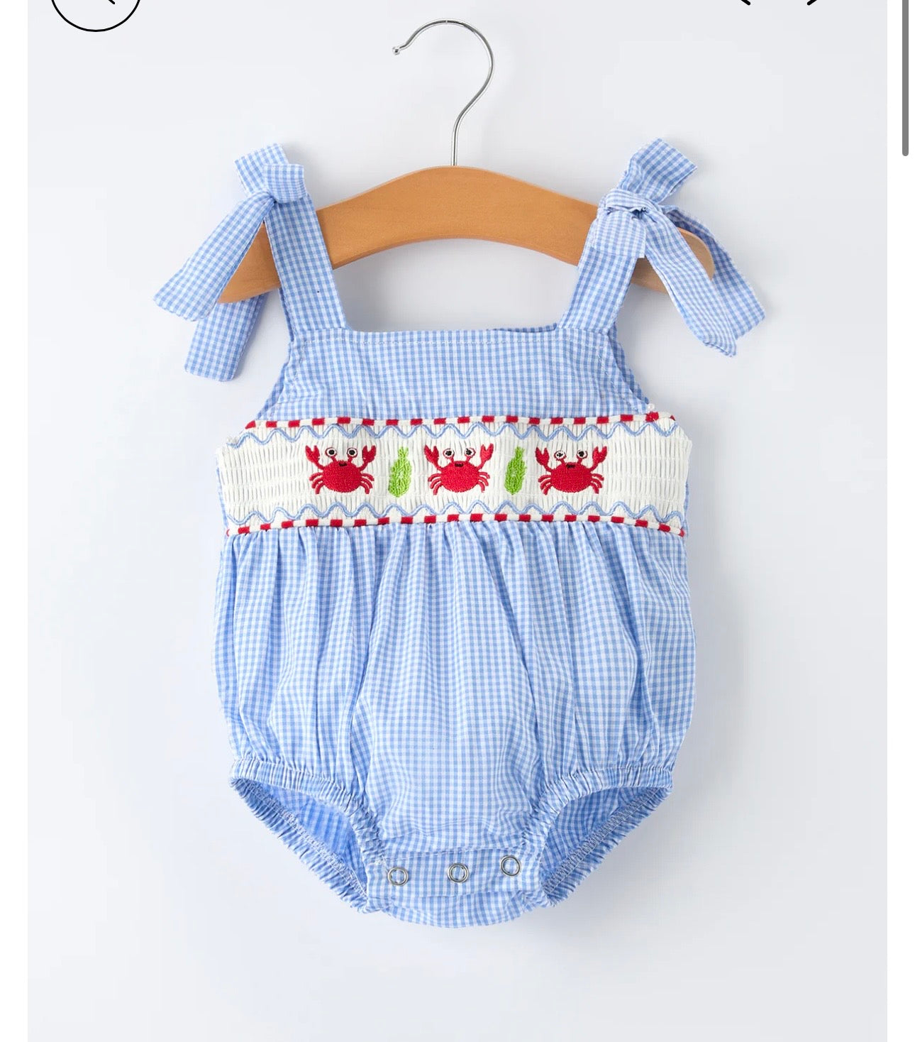 Girls Crab Romper