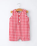 Plaid Smocked Romper
