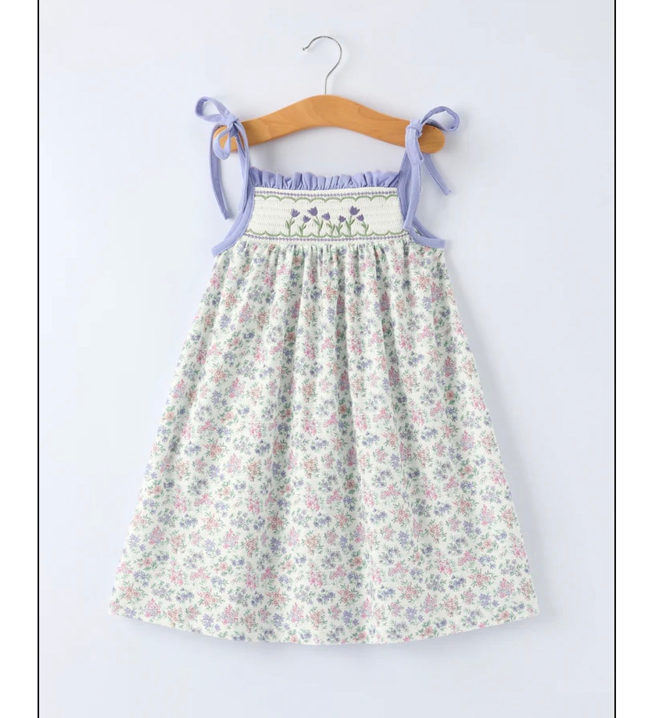 Girls Purple Floral Dress