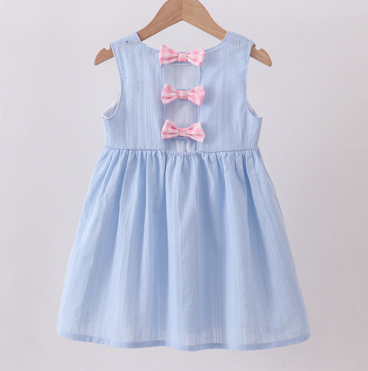 Blue Sailboat Embroidery Jacquard Dress