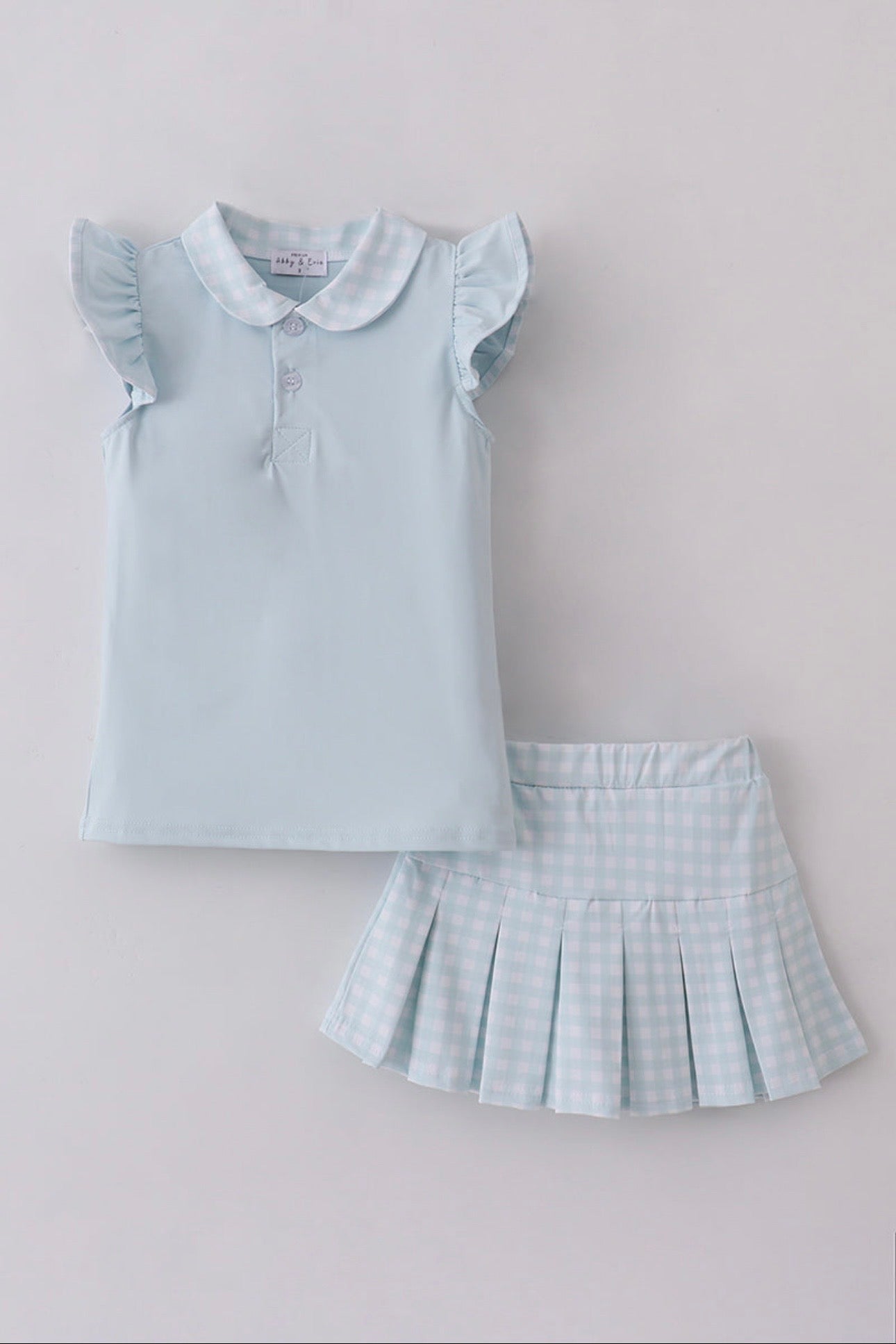 Blue Active Ruffle Skorts Set