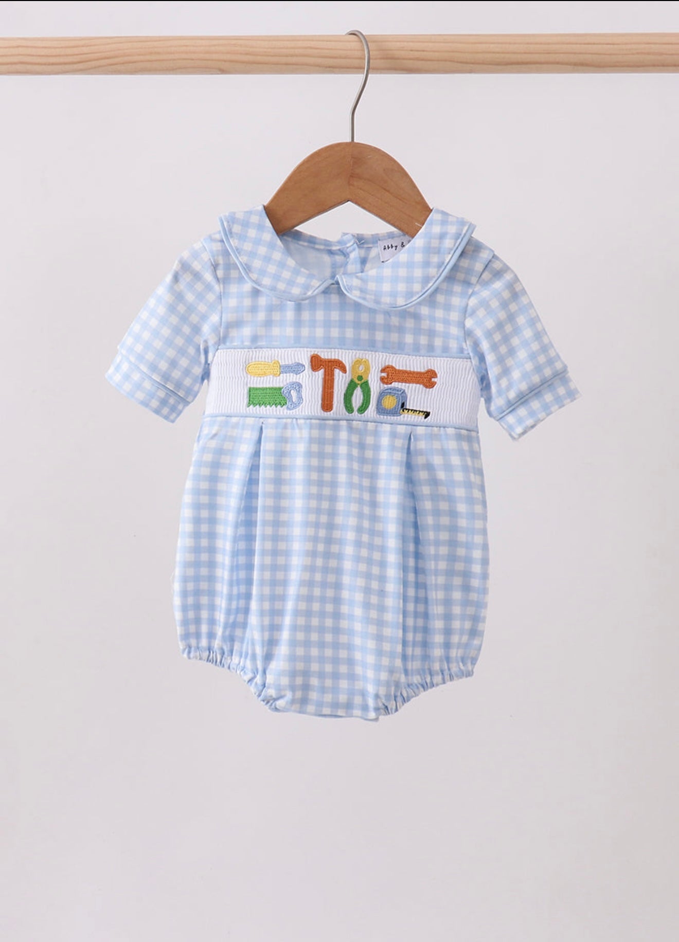 Blue Tool Gingham Bubble