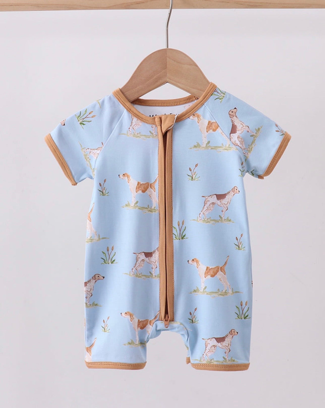Blue Puppy Bamboo Pajamas