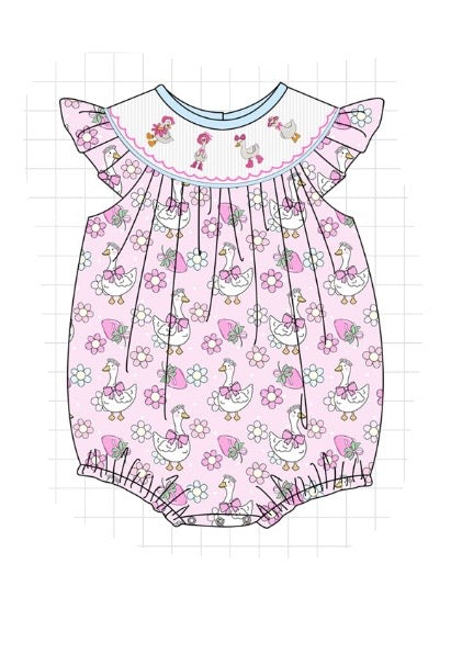 Girls Pink Goose Bubble
