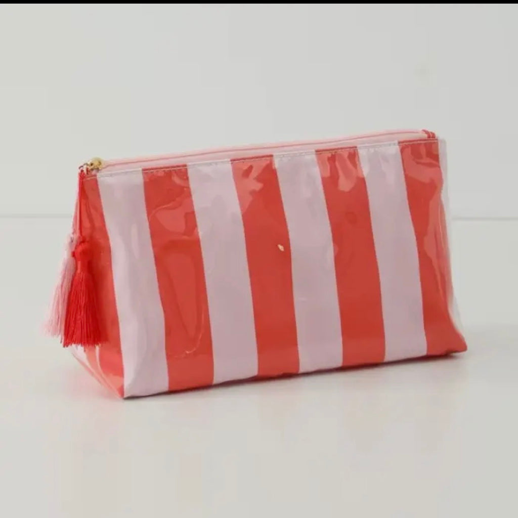 Travel Stripe Cosmetic Bag