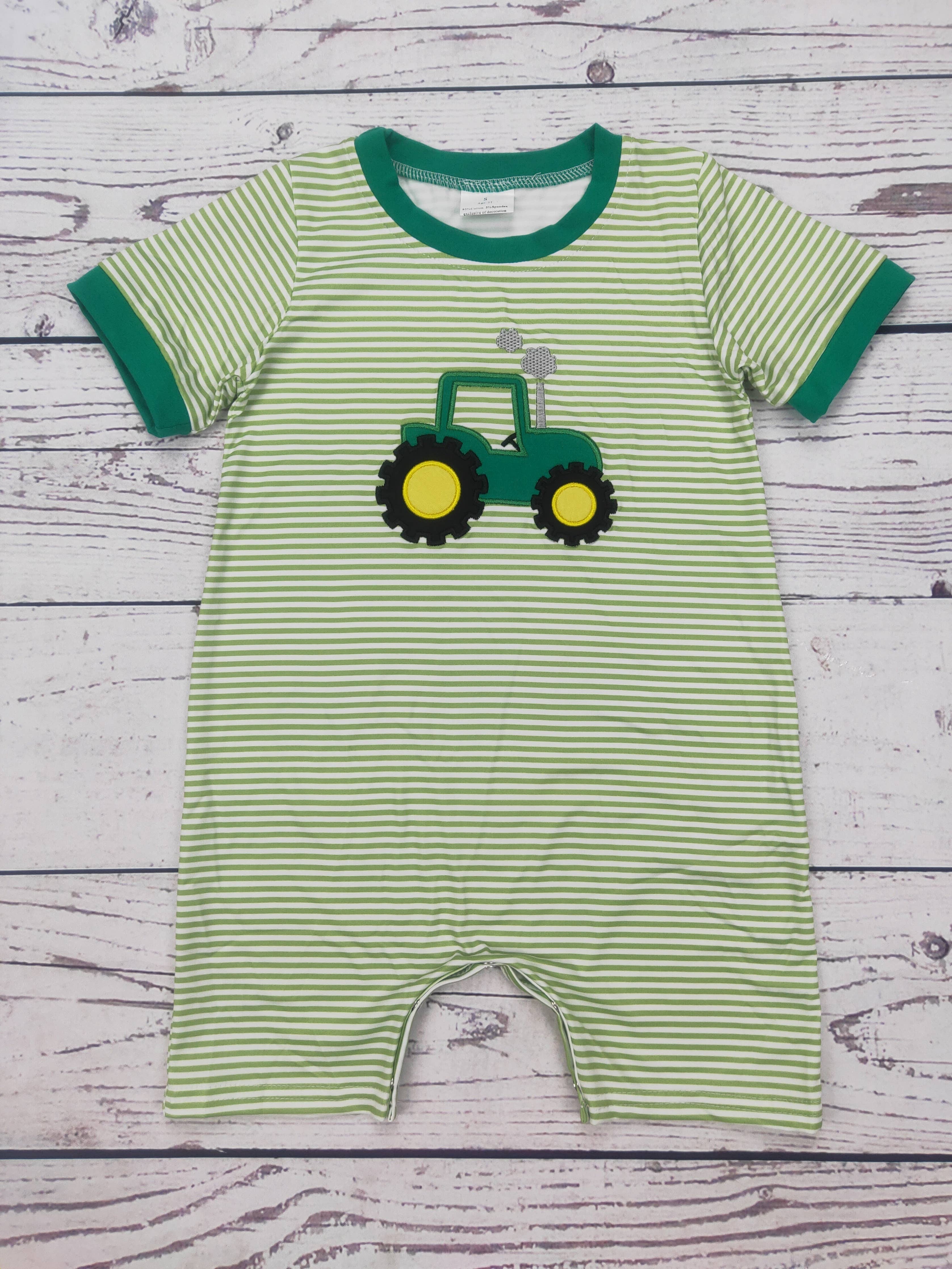Baby Boy Tractor Romper