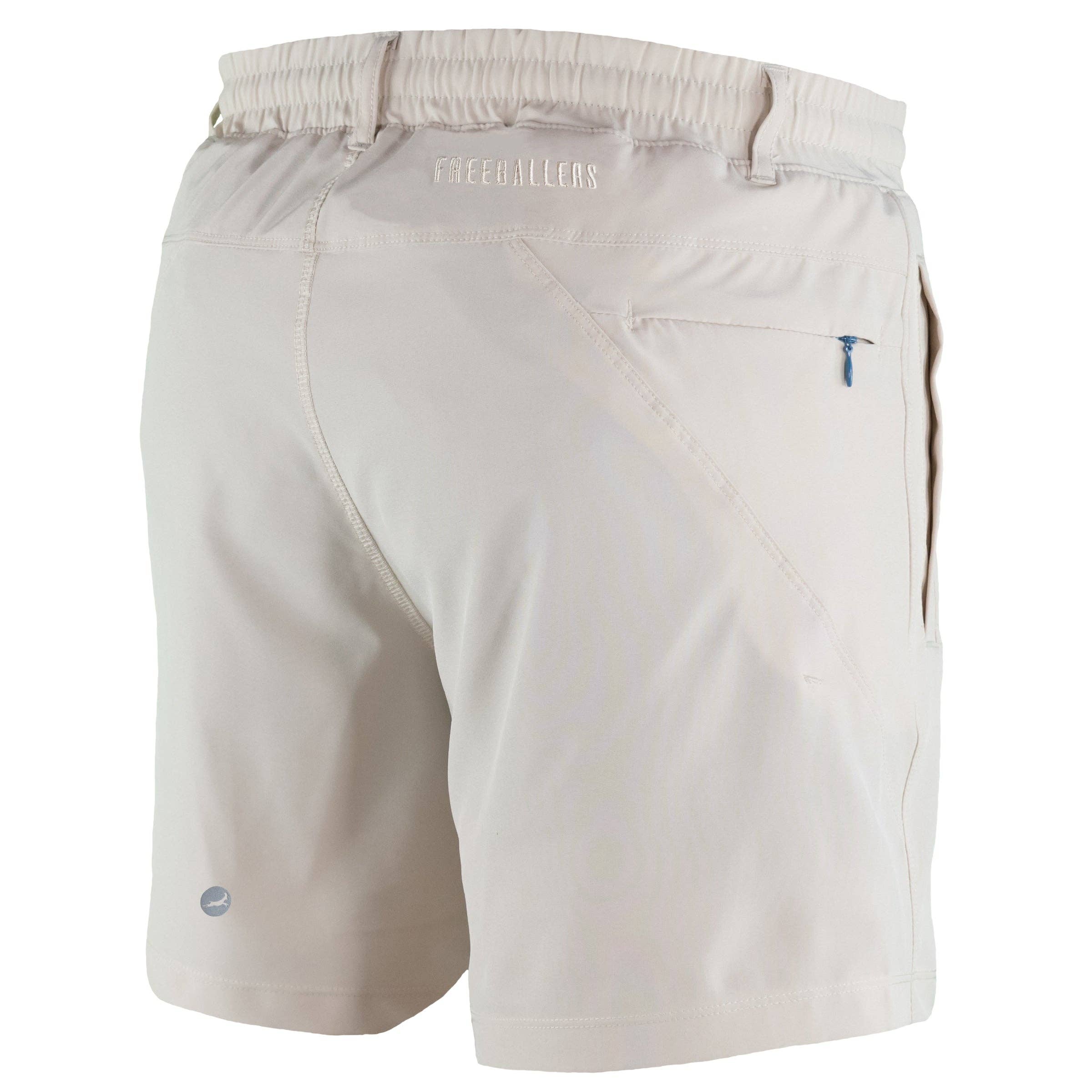 Kids Stone Khaki Freeballers - Sport Shorts: Built-in Liner